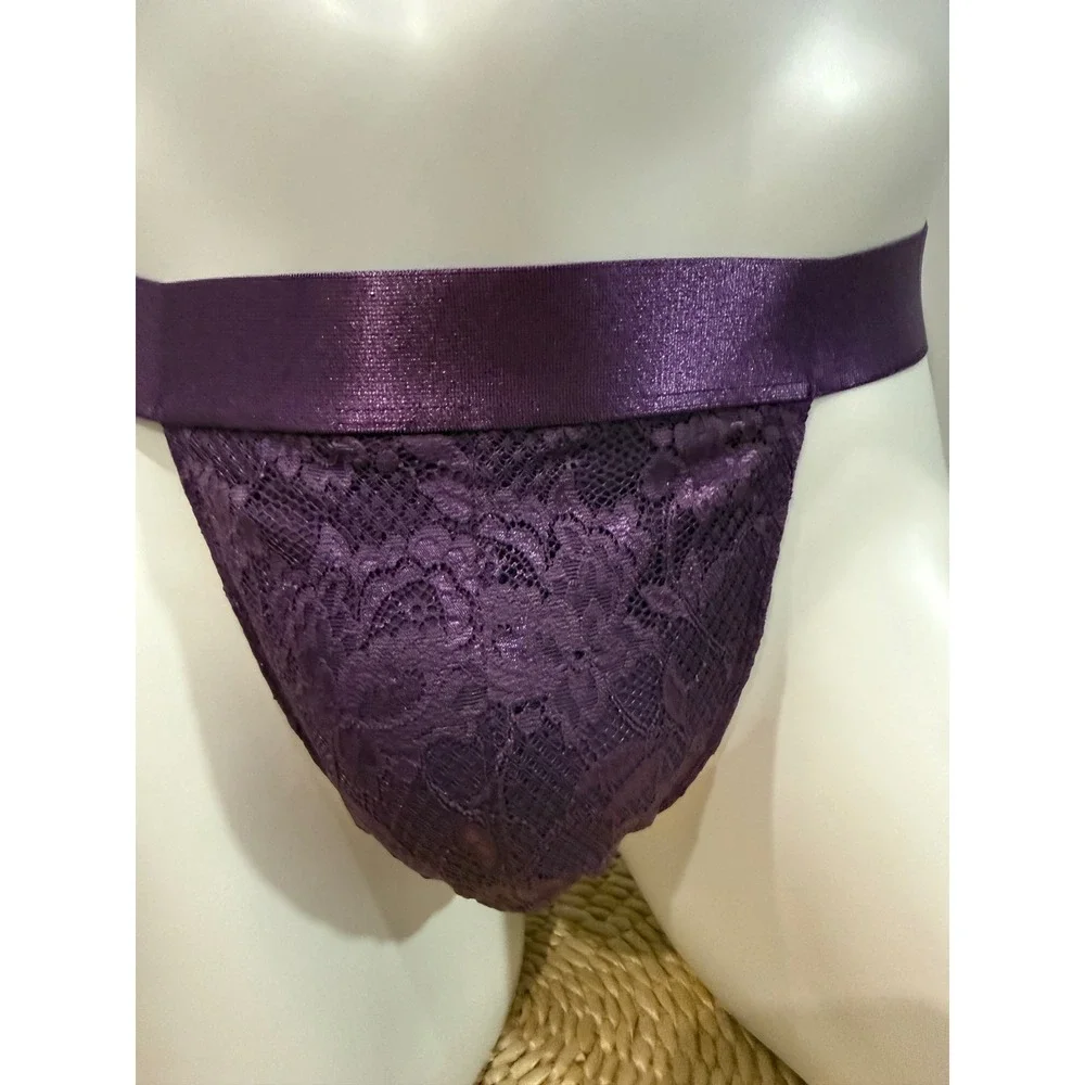 Cosabella NSN Men's Lace Jock Strap Purple Supportive Luxury Underwear size L